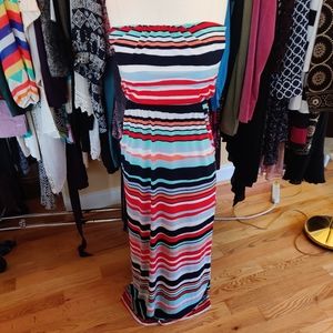 Tube top maxi dress with pockets